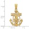 14K Yellow Gold Mariners Cross Pendant Charm Jewelry 29mm x 18mm